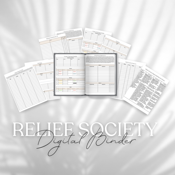 Relief Society Digital Binder