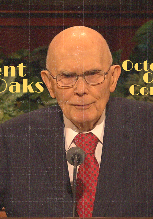 President Dallin H. Oaks speaking during October 2026 General Conference