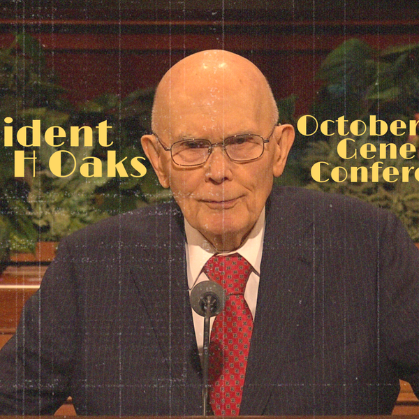 President Dallin H. Oaks speaking during October 2026 General Conference