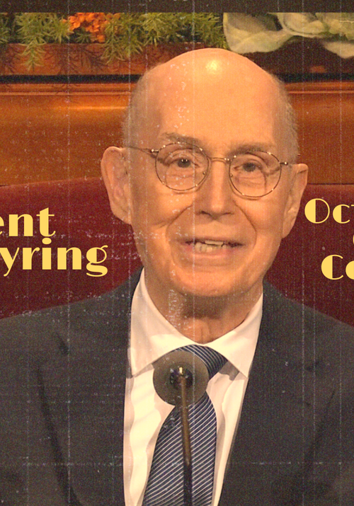 President Henry B. Eyring speaking during October 2026 General Conference
