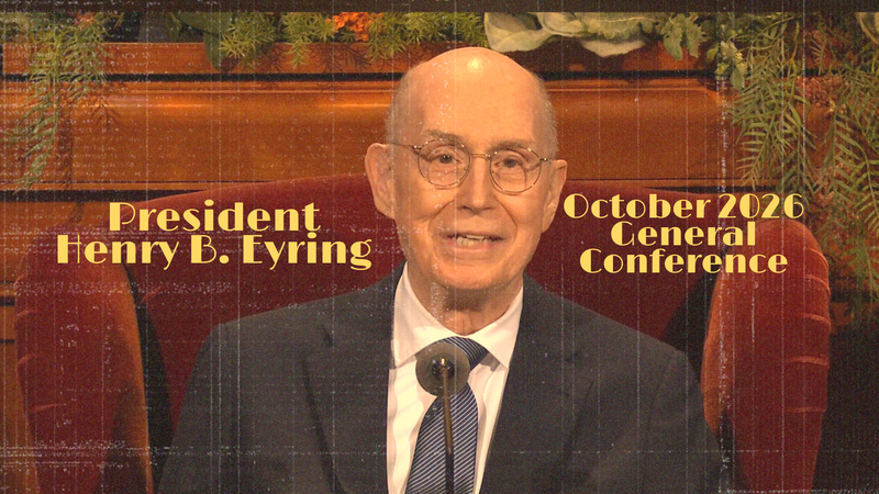 President Henry B. Eyring speaking during October 2026 General Conference