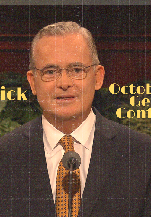 Elder Patrick Kearon speaking during October 2026 General Conference