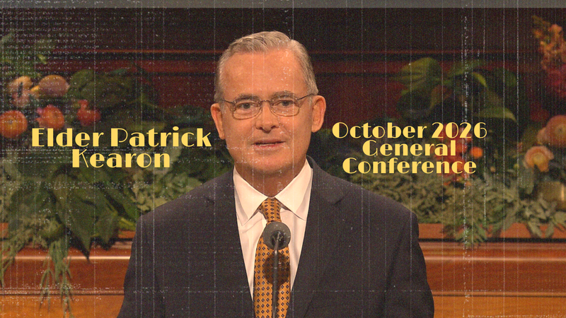 Elder Patrick Kearon speaking during October 2026 General Conference