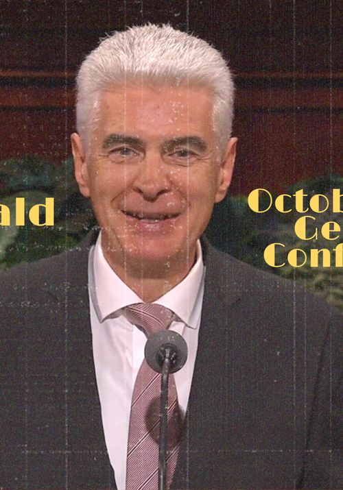 Elder Gérald Caussé speaking during October 2026 General Conference