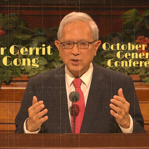 Elder Gerrit W. Gong speaking during October 2026 General Conference